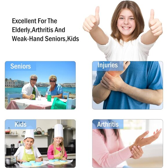 for Weak Hands, Seniors with Arthritis, 5 in 1 Multi Function Bottle Opener Lid - Picture 7 of 7